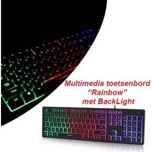 Multimedia toetsenbord “Rainbow” met BackLight