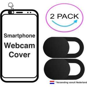 2x Webcam Cover | Voor Apple iPhone X| Camera Privacy Bescherming | 2 Pack Zwart