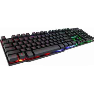 iMICE AK-600 Bedraad USB Drijvende Keycap-tekens Glow Backlit Gaming Keyboard (zwart)