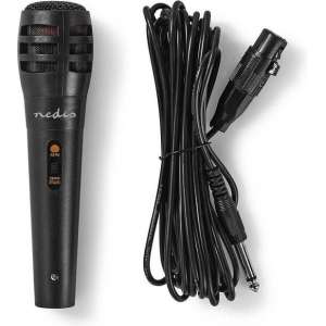 Nedis compacte bedrade microfoon - XLR - 6,35mm Jack - plastic / zwart - 5 meter