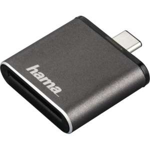 Hama USB-3.1-Type-C-UHS-II-OTG-kaartlezer, SD, grijs