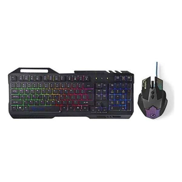 Nedis Afterdark RGB Gaming toetsenbord en muis combo kit