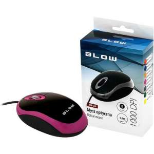 Optische, bedrade muis WIRED MP-20 BLOW USB 100DPI roze