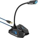 Promate STREAMER.BLUE - Gaming Microfoon, Plug & Play, flexibel, USB, universeel, HD, dempfunctie - Blauw