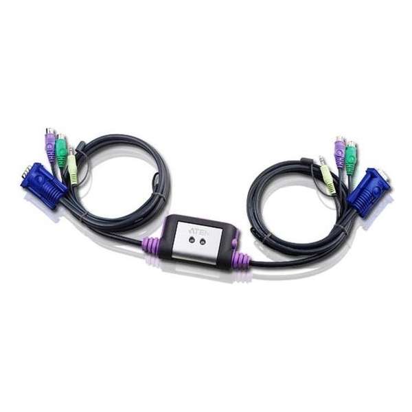 Aten CS62A toetsenbord-video-muis (kvm) kabel 1,2 m Multi kleuren