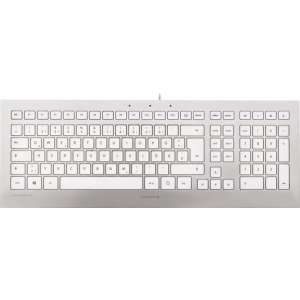 CHERRY STRAIT 3.0 toetsenbord USB Amerikaans Engels Zilver, Wit