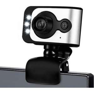 NUOXI EC-C100, Mini camera, USB webcam met microfoon voor PC, laptop, Webcamera HD 480p, zwart/ grijs