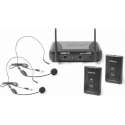 Vonyx STWM712H 2-kanaals VHF Draadloos Microfoonsysteem met headsets
