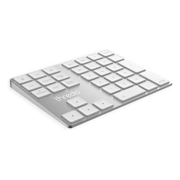 Thredo Bluetooth Numeriek Macbook Toetsenbord/Keypad/Klavier - Zilver Aluminium - Draadloos