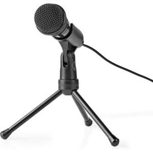 Bedrade Microfoon | Aan/Uitknop | Met Standaard | 3,5 mm