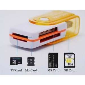 Multifunctionele SD kaart lezer USB stick, leest micro SD, SD, MS kaart, M2 kaart | Connection Kit|USB 2.0 | Adapter