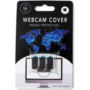 Webcam cover 6 stuks (zwart) privacy protector ultra compact – ultra dun - voor laptop – gsm – tablet.
