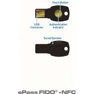 Feitian ePass K9B FIDO U2F NFC USB Security Key voor 2FA