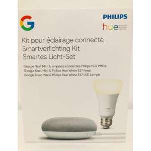 Google Nest Mini + Philips Hue White Ambiance Bluetooth lamp - E27