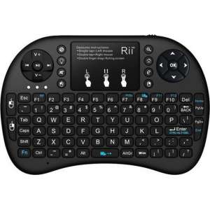 Rii Mini Wireless Keyboard i8+ toetsenbord RF Wireless QWERTY Engels Black