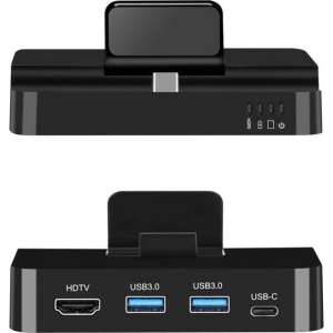USB 3.1 Type-C to 4K-HDMI+ USB3.0 HUB+SD/TF Card reader+Type-C/F Charging docking