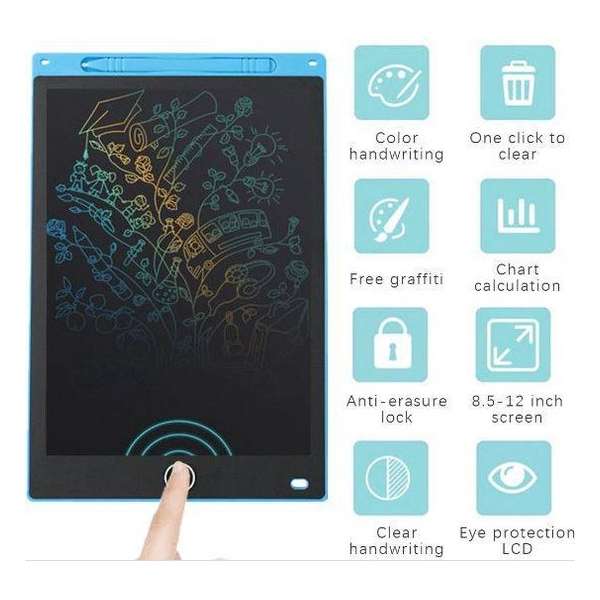 Tablet 10 Inch Blauw Lcd Schrijven Elektronische Digitale Graphics Tekentafel Doodle Pad Met Stylus Pen Draagbare Gift