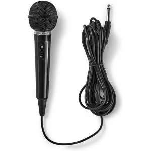 Nedis bedrade microfoon - 6,35mm Jack - plastic / zwart - 5 meter