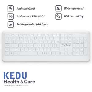Medisch toetsenbord. Waterdicht, Afneembaar, Antimicrobieel. Voor huisartsen,tandartsen, klinieken etc