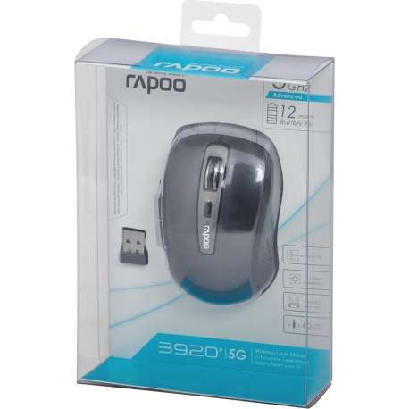 Rapoo 3920P - Draadloze Lasermuis / Zwart