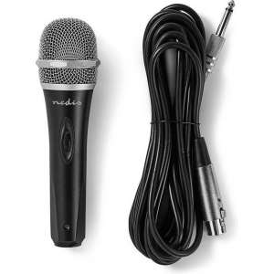 Nedis professionele bedrade microfoon - XLR - 6,35mm Jack - metaal / zwart - 5 meter