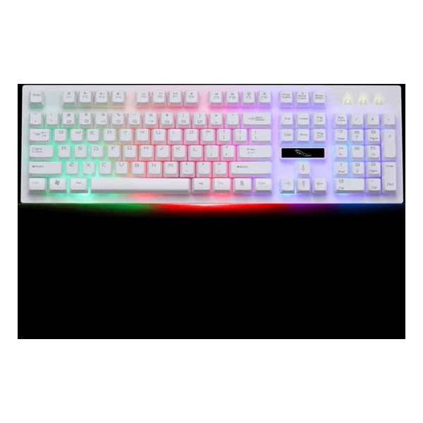 ZGB G20 104 toetsen USB Bedraad Mechanisch RGB Backlight Computertoetsenbord Gaming Keyboard (Wit)