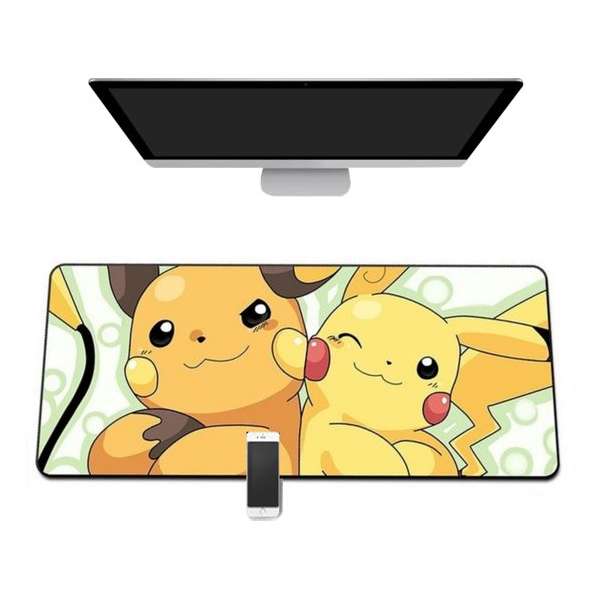 Muismat -- 90x40Cm -- Pokémon -- Pikachu -- Full Collor Mousepad -- Waterproof