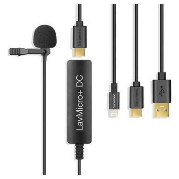 Saramonic LavMicro+ DC dasspeld microfoon met 1.7mtr kabel voor pc/mac/android/IOS oa voor livestream vergadering