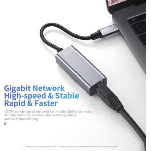 Premium USB-C naar LAN/RJ45 |Ethernet Adapter | Geschikt voor Apple Macbook, Samsung, Windows, Huawei, Google Chrome, etc..