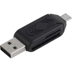 Avrena OTG Micro USB kaartlezer voor PC en Mobiele telefoon