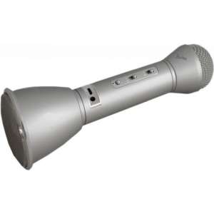 Karaoke microfoon bluetooth draadloos met ingebouwde speaker. Overal Karaoke, met  echo functie, zilver , merk i12Cover