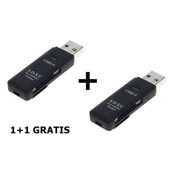 USB 3.0 kaartlezer stick voor SD en microSD-kaarten