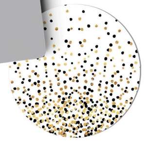 Muismat Black and Gold Dots| Muismat Rubber | Mousepad 20 x 20 cm |