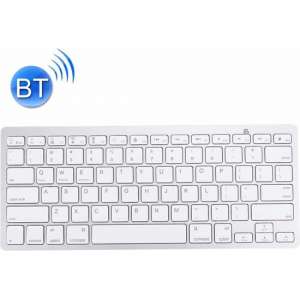 BK-3001 Bluetooth draadloos 78 toetsen ultradun toetsenbord voor Windows / iPad / iPhone (zilver)