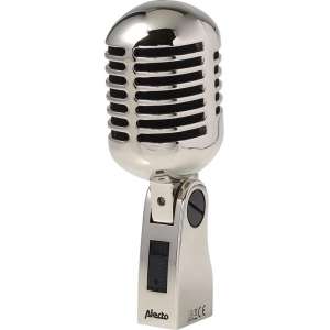 Alecto UDM-60 - Retro Microfoon - Klassieke chrome look - Zilver