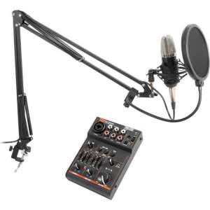 Power Dynamics Podcast Microfoonset met USB mixer