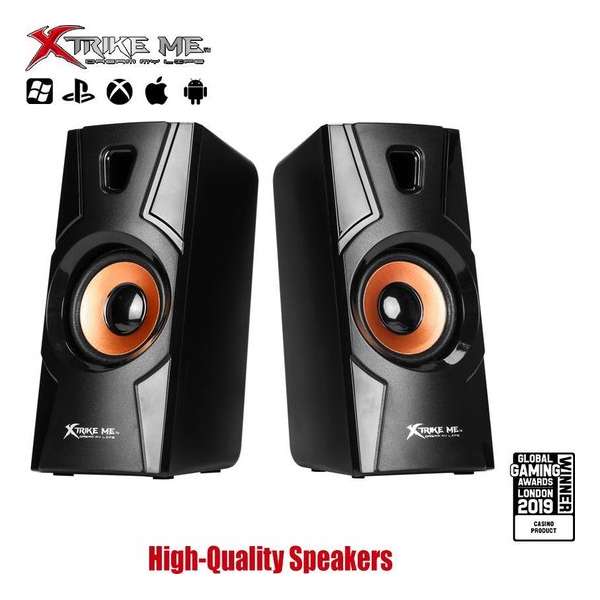XTRIKE ME Gaming Speaker Duo Hoogwaardige luidsprekers leverd een helder en nauwkeurig geluid 2X 3W - SK-401