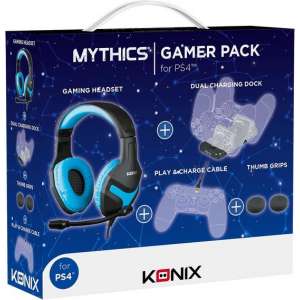 Konix gamer pack PS4 - dockingstation - koptelefoon - kabel