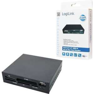 LogiLink CR0012 Intern USB 2.0 Zwart geheugenkaartlezer