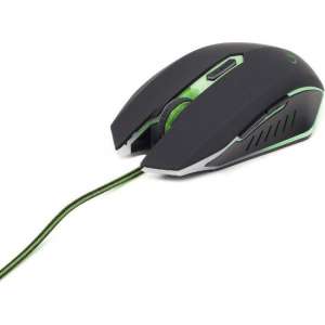 Gembird MUSG-001-G - Gaming muis, zwart/groen