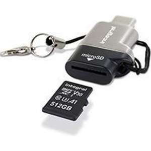 Integral INCRUSB3.0CMSD geheugenkaartlezer Zwart, Zilver USB 3.0 (3.1 Gen 1) Type-C