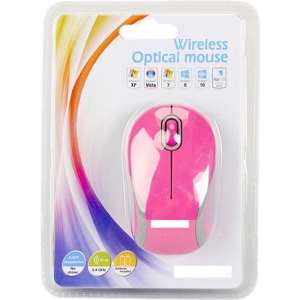 S&C - draadloze optische mini-muis roze muis mini klein draadloos bluetooth kinder meisjes