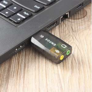 Externe USB (3D) Geluidskaart Adapter / Sound Card / Audio Kaart Dongle (Grey)