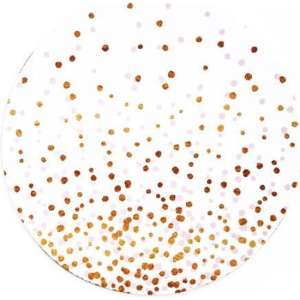 Moodadventures | Muismatten |Muismat Rond Pink and Gold Dots | Rubber | 20x20 cm.
