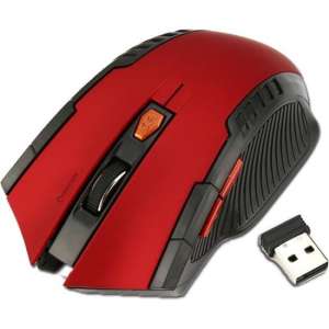 Draadloze USB gaming muis - Rood
