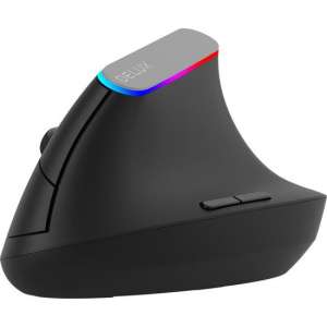 Delux M618C Mini-Medium ergonomische muis - draadloos - Zwart