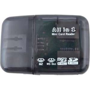 All In One USB 2.0 Geheugenkaartlezer MS/TF/M2/MMC(micro)SD Kaartlezer Hub Adapter - Externe Memory Card Kaart Reader - PC & Mac