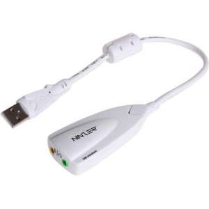 Ninzer Externe USB Geluidskaart Audio Adapter 7.1 | Wit