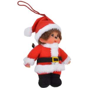 Monchichi kersthanger 10 cm kerstman