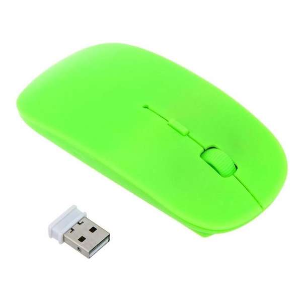 Grote Groene Draadloze Muis - 2.4 Ghz - USB - Voor PC, Laptop en Mac